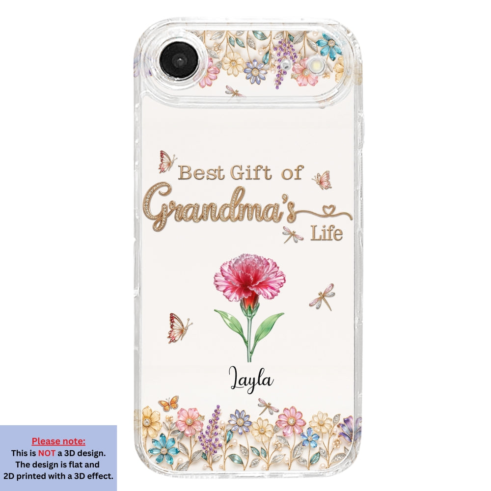 Best Gift Of Grandma Life - Personalized 3D Inflated Effect Phone Case