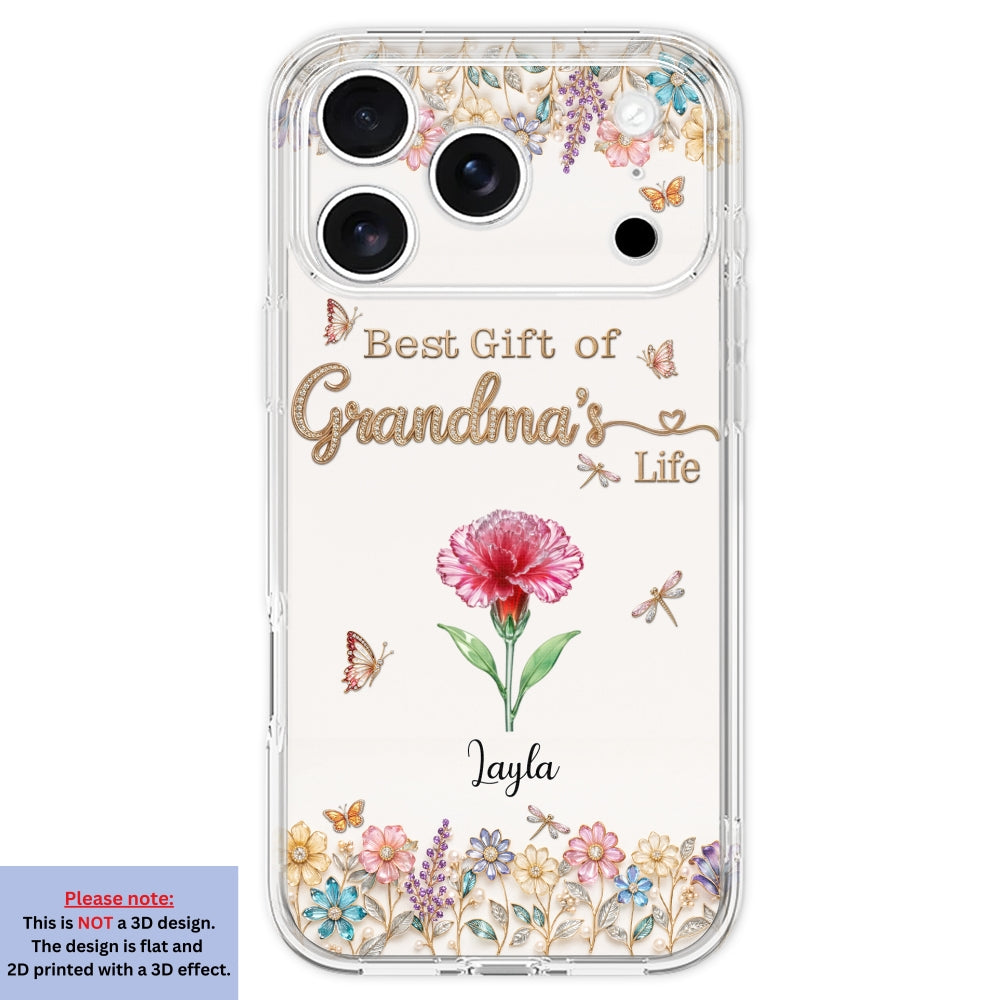 Best Gift Of Grandma Life - Personalized 3D Inflated Effect Phone Case