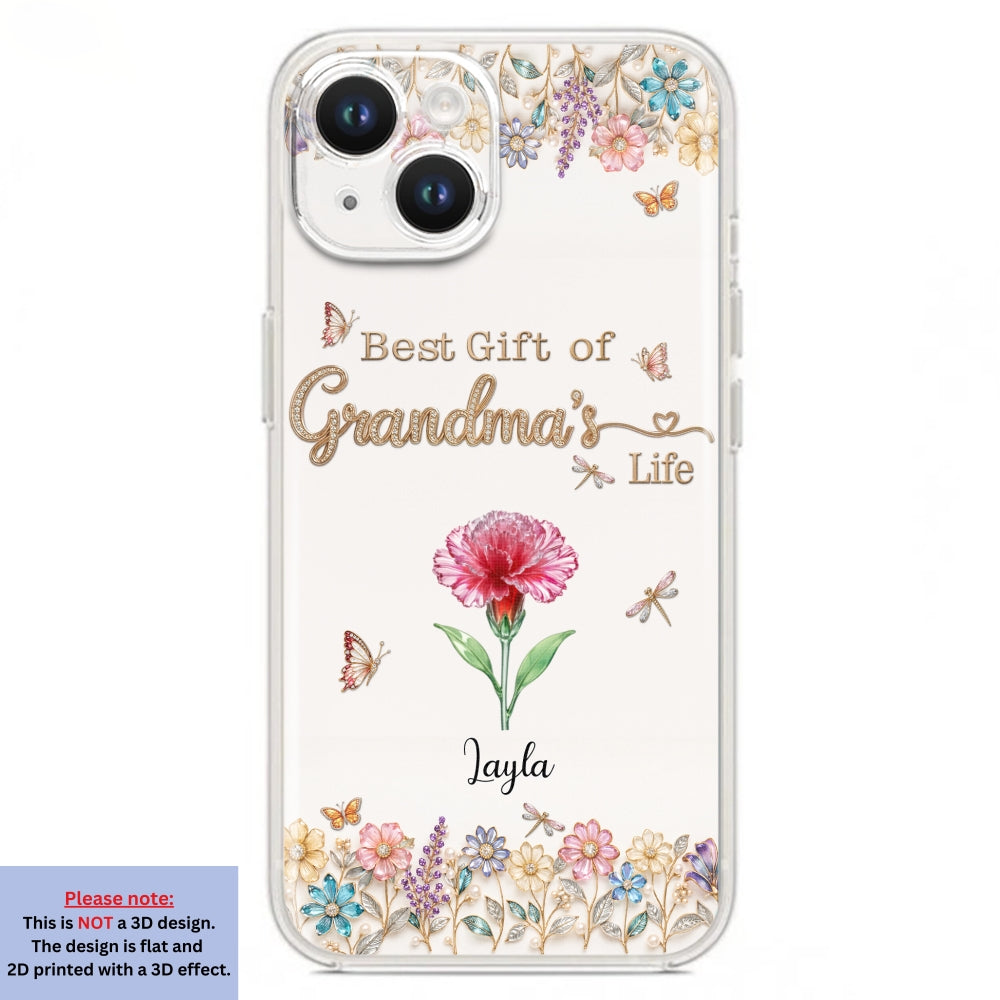Best Gift Of Grandma Life - Personalized 3D Inflated Effect Phone Case