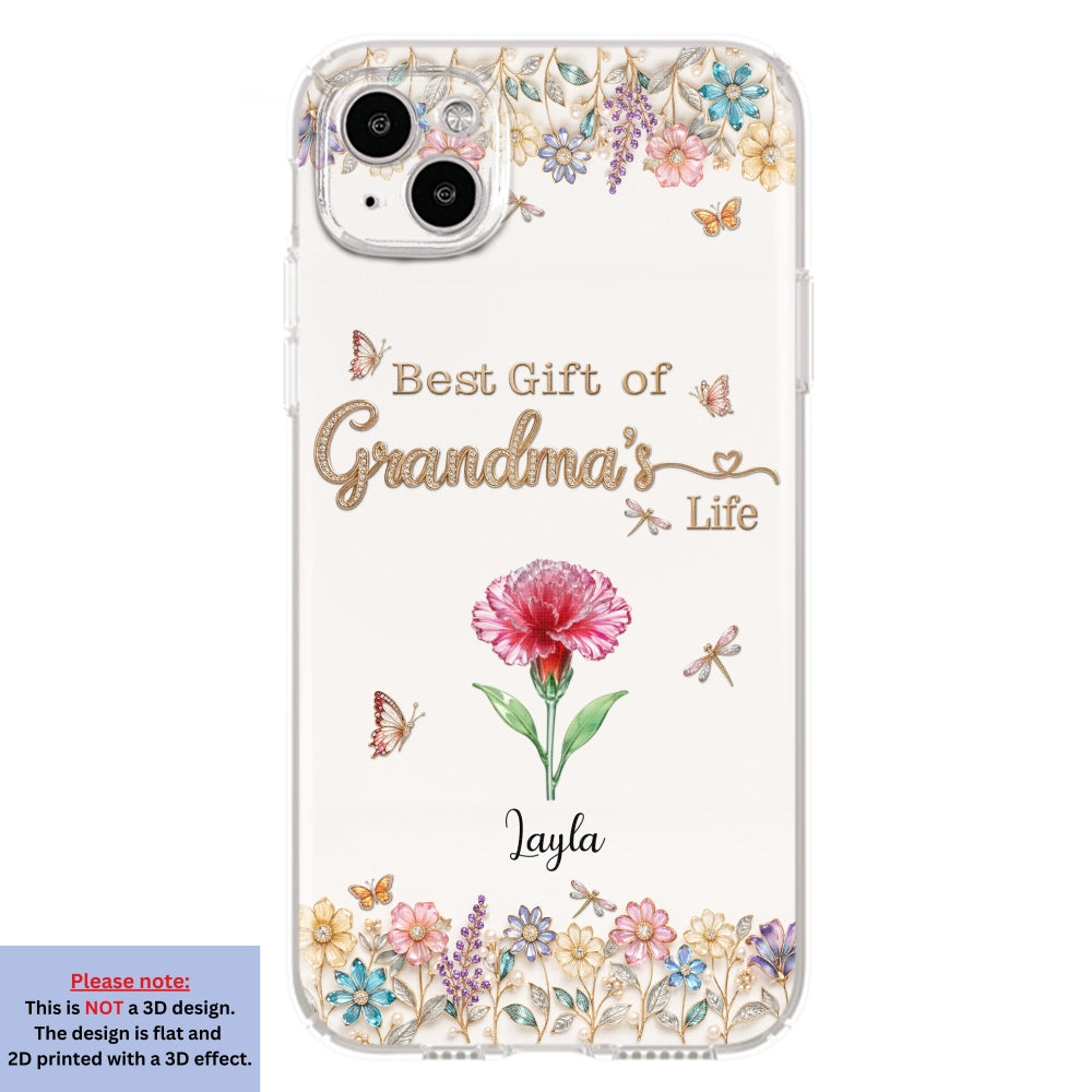 Best Gift Of Grandma Life - Personalized 3D Inflated Effect Phone Case