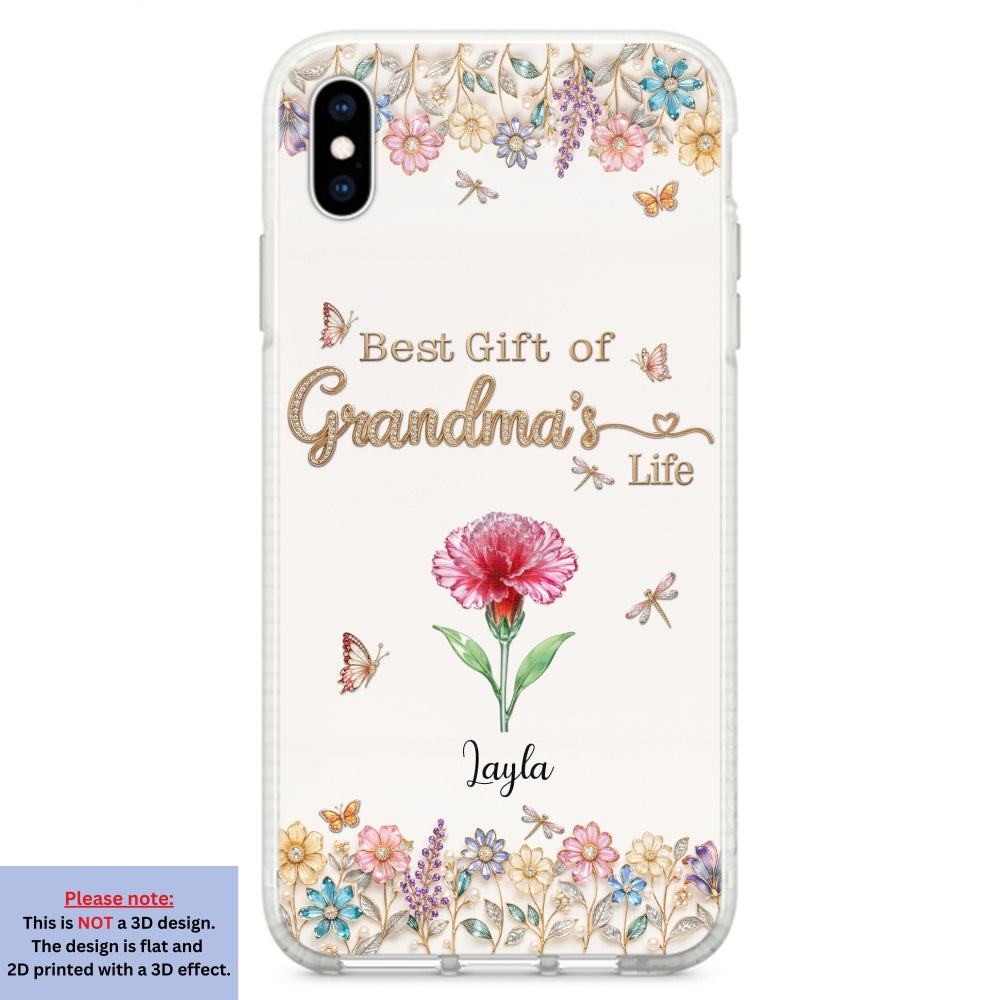 Best Gift Of Grandma Life - Personalized 3D Inflated Effect Phone Case