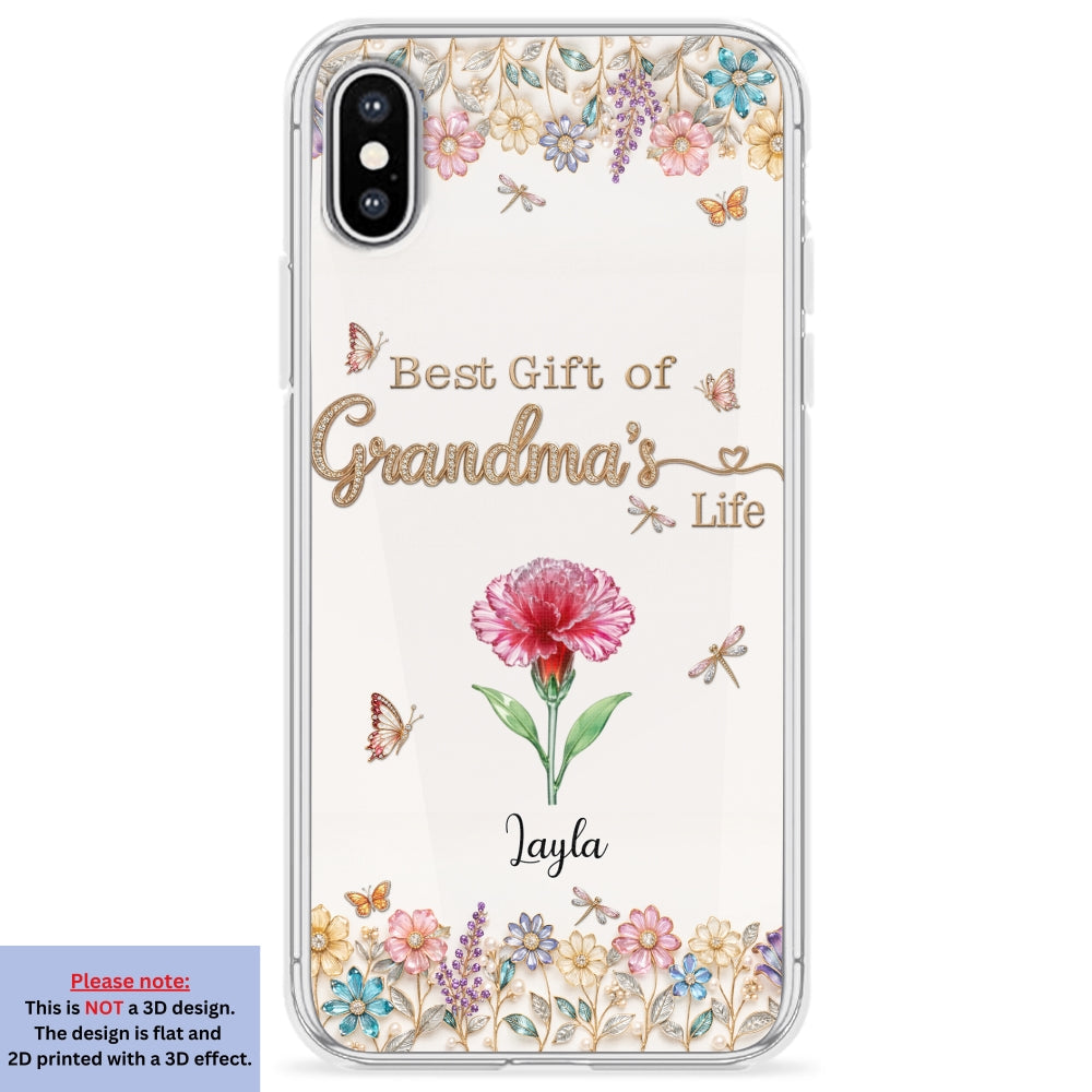 Best Gift Of Grandma Life - Personalized 3D Inflated Effect Phone Case