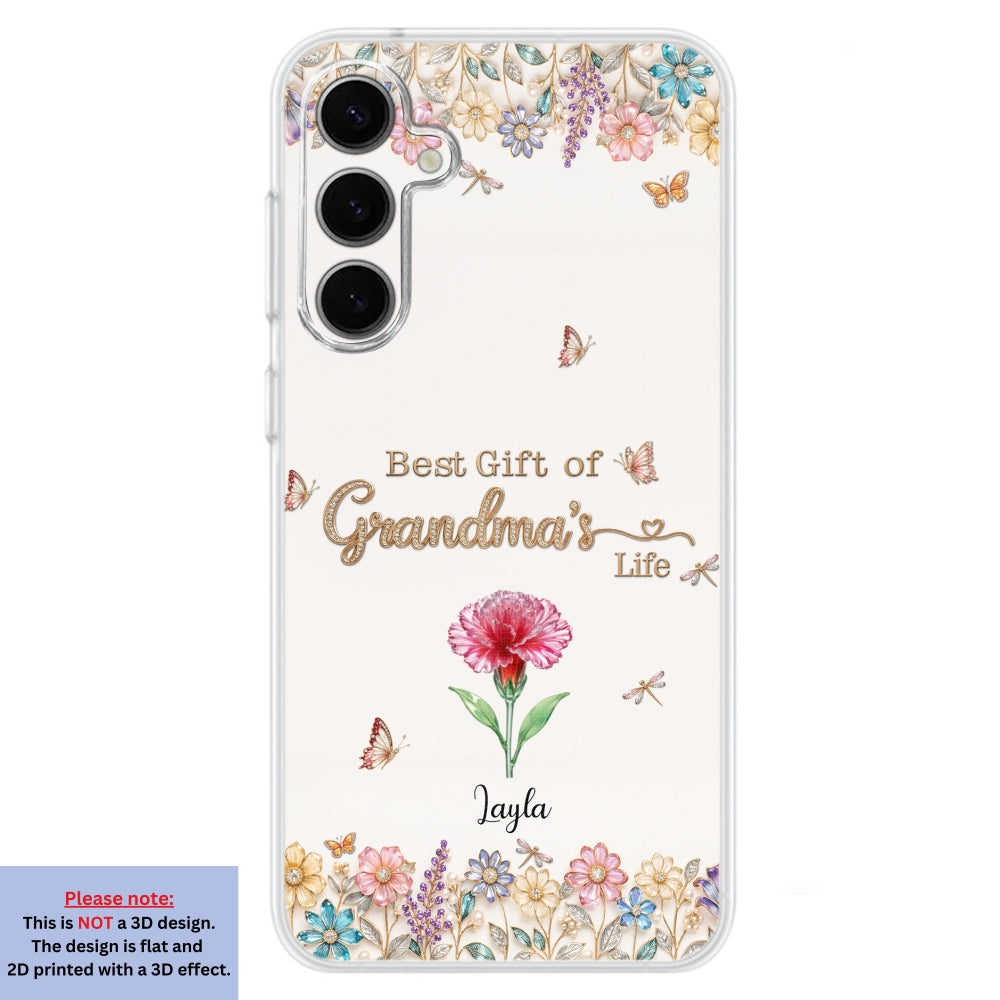 Best Gift Of Grandma Life - Personalized 3D Inflated Effect Phone Case