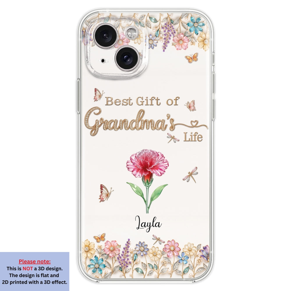 Best Gift Of Grandma Life - Personalized 3D Inflated Effect Phone Case