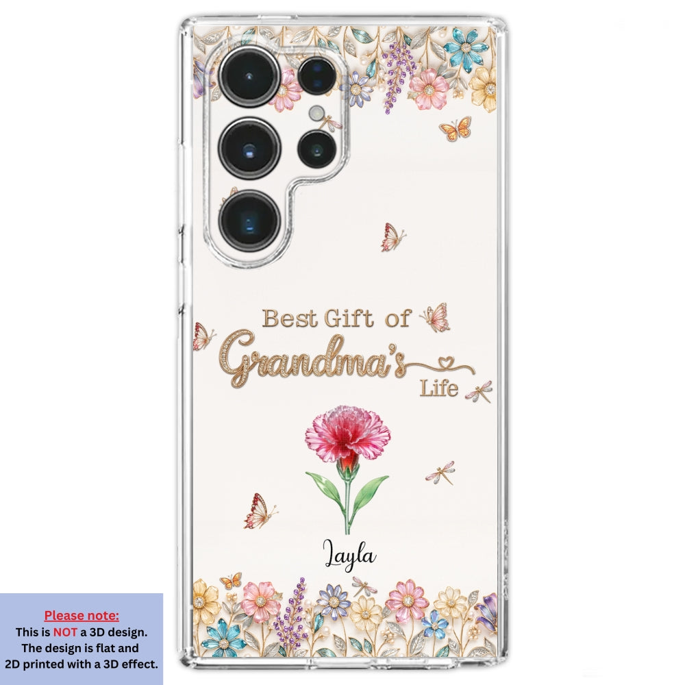 Best Gift Of Grandma Life - Personalized 3D Inflated Effect Phone Case