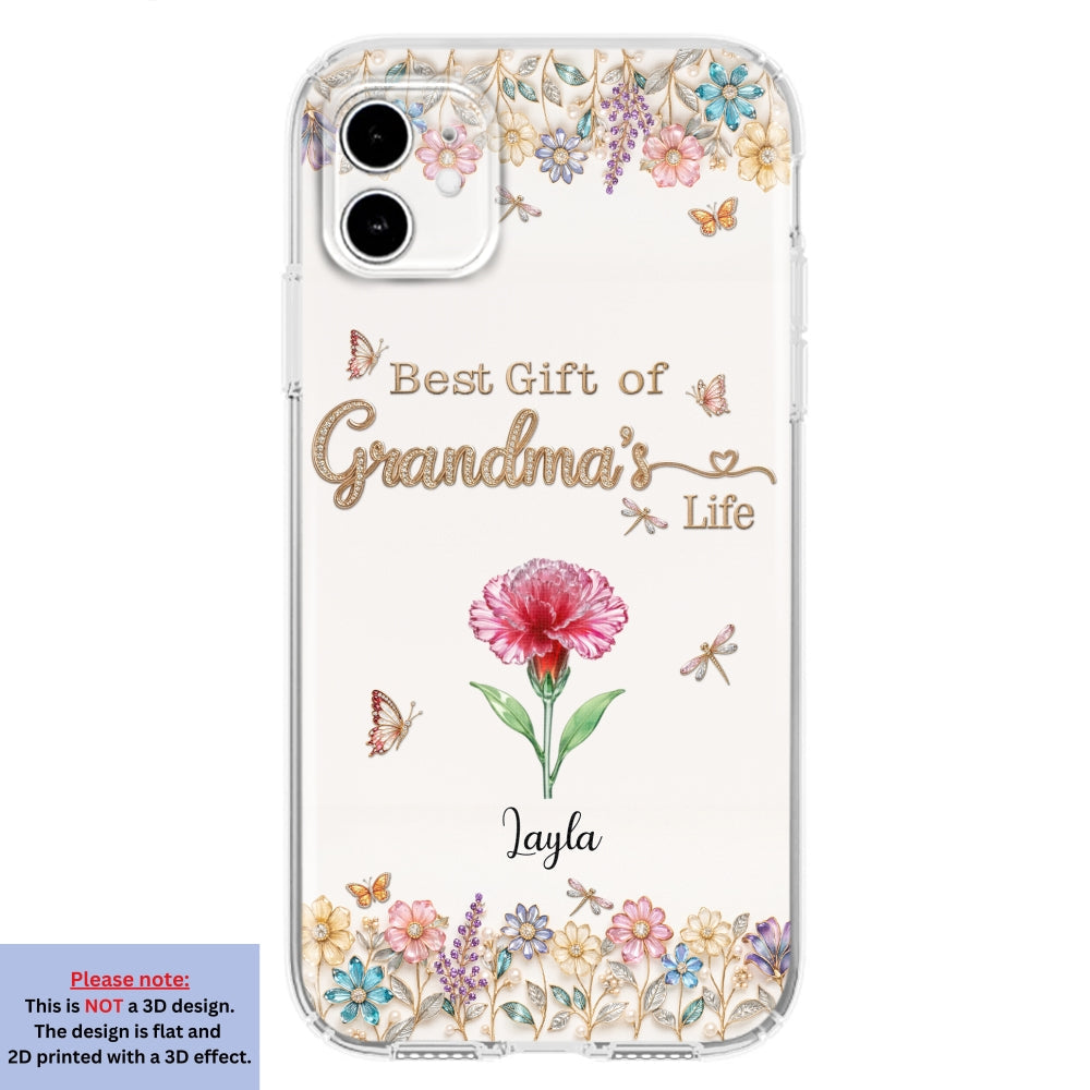 Best Gift Of Grandma Life - Personalized 3D Inflated Effect Phone Case