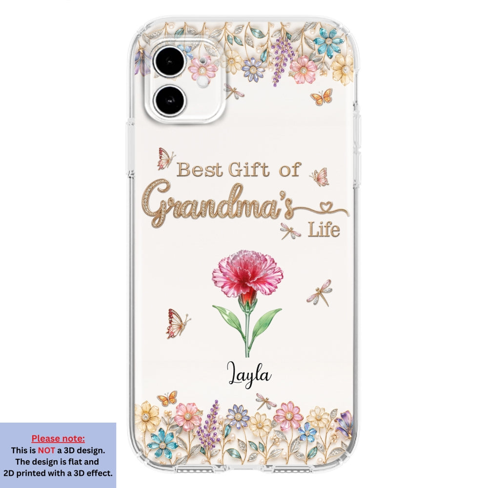 Best Gift Of Grandma Life - Personalized 3D Inflated Effect Phone Case