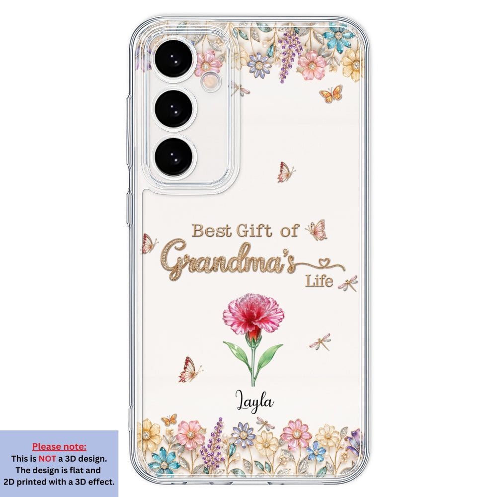 Best Gift Of Grandma Life - Personalized 3D Inflated Effect Phone Case