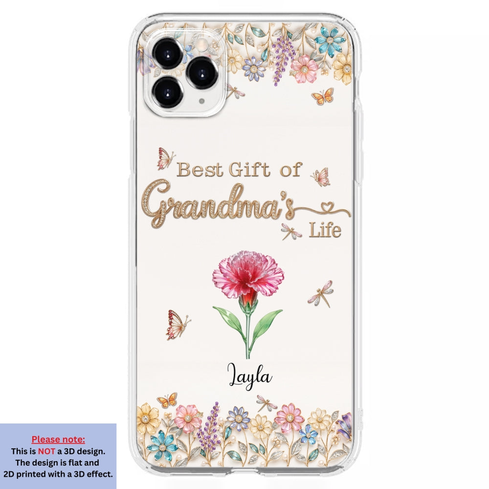 Best Gift Of Grandma Life - Personalized 3D Inflated Effect Phone Case