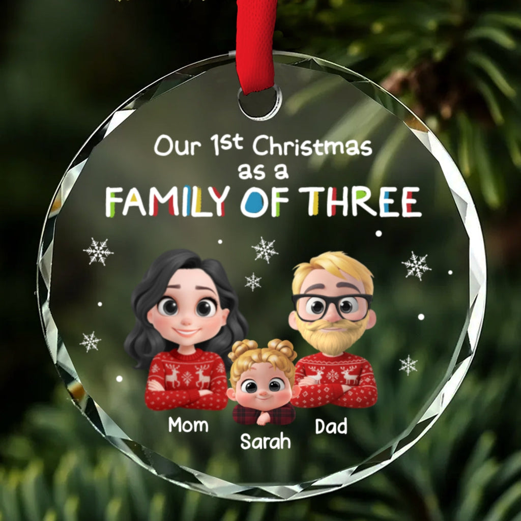 First Christmas With Baby - Personalized Glass Ornament