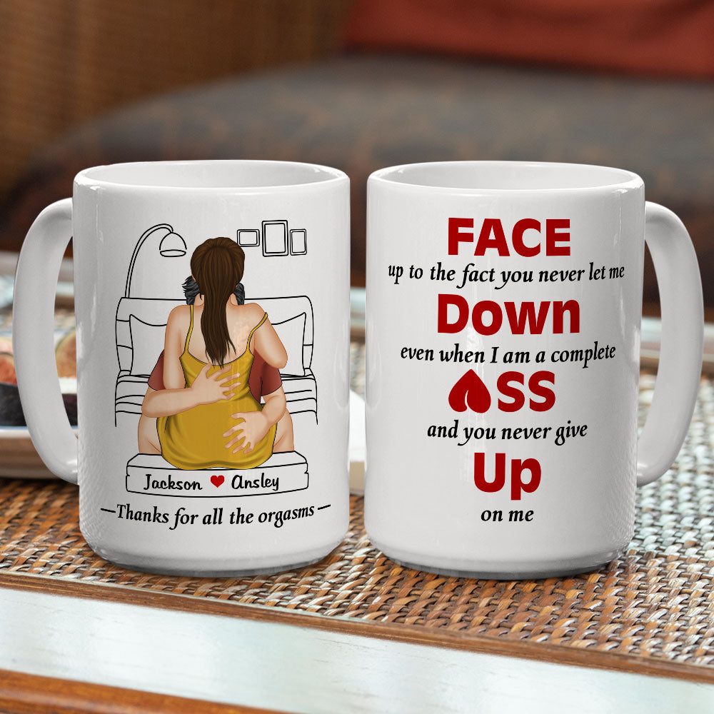 Custom Anniversary Keepsake Gifts For Couple • Face Up To The Fact - Personalized Coffee Mug