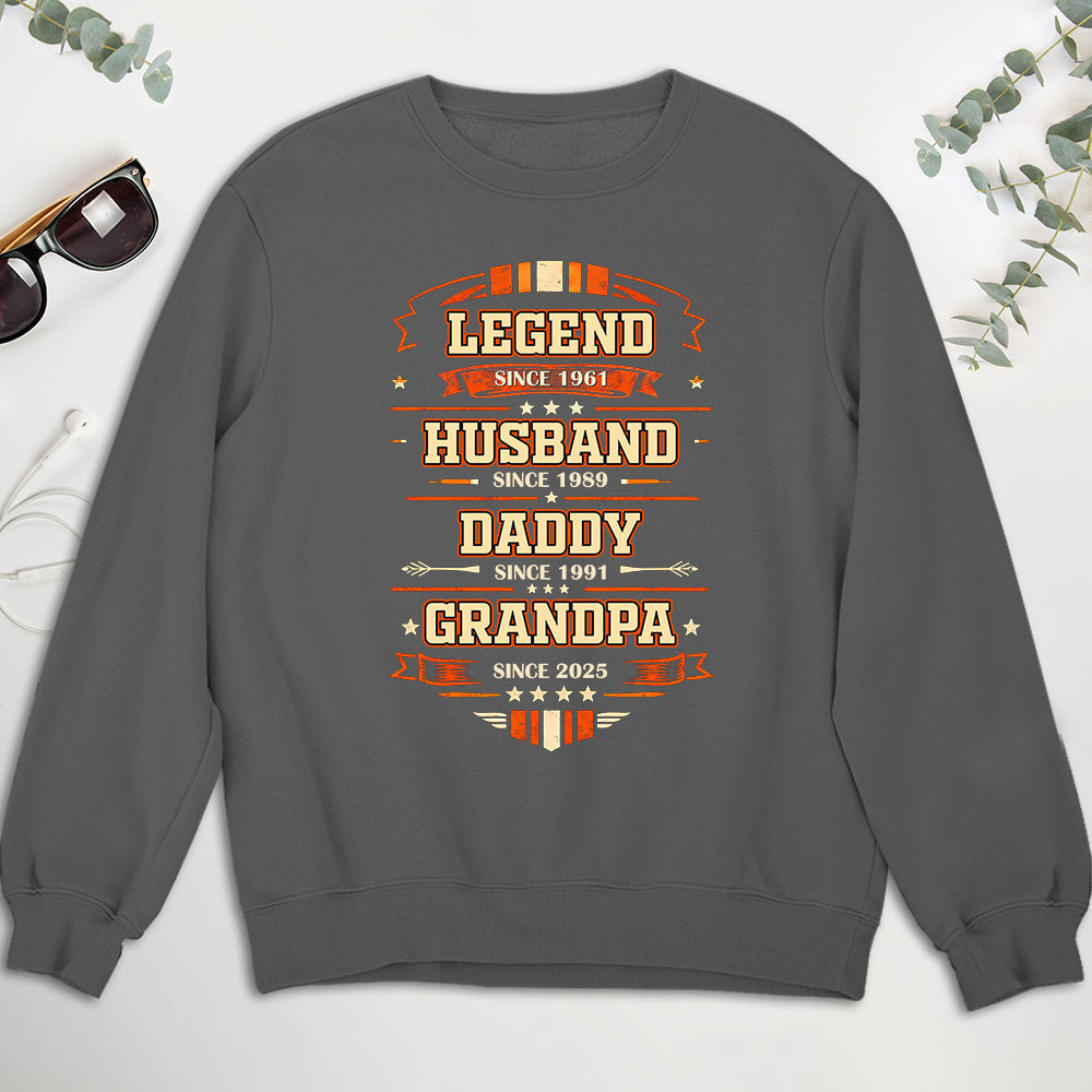 Custom Father's Day, Special Gift for Dad & Grandpa • From Legend To Papa - Personalized Shirt