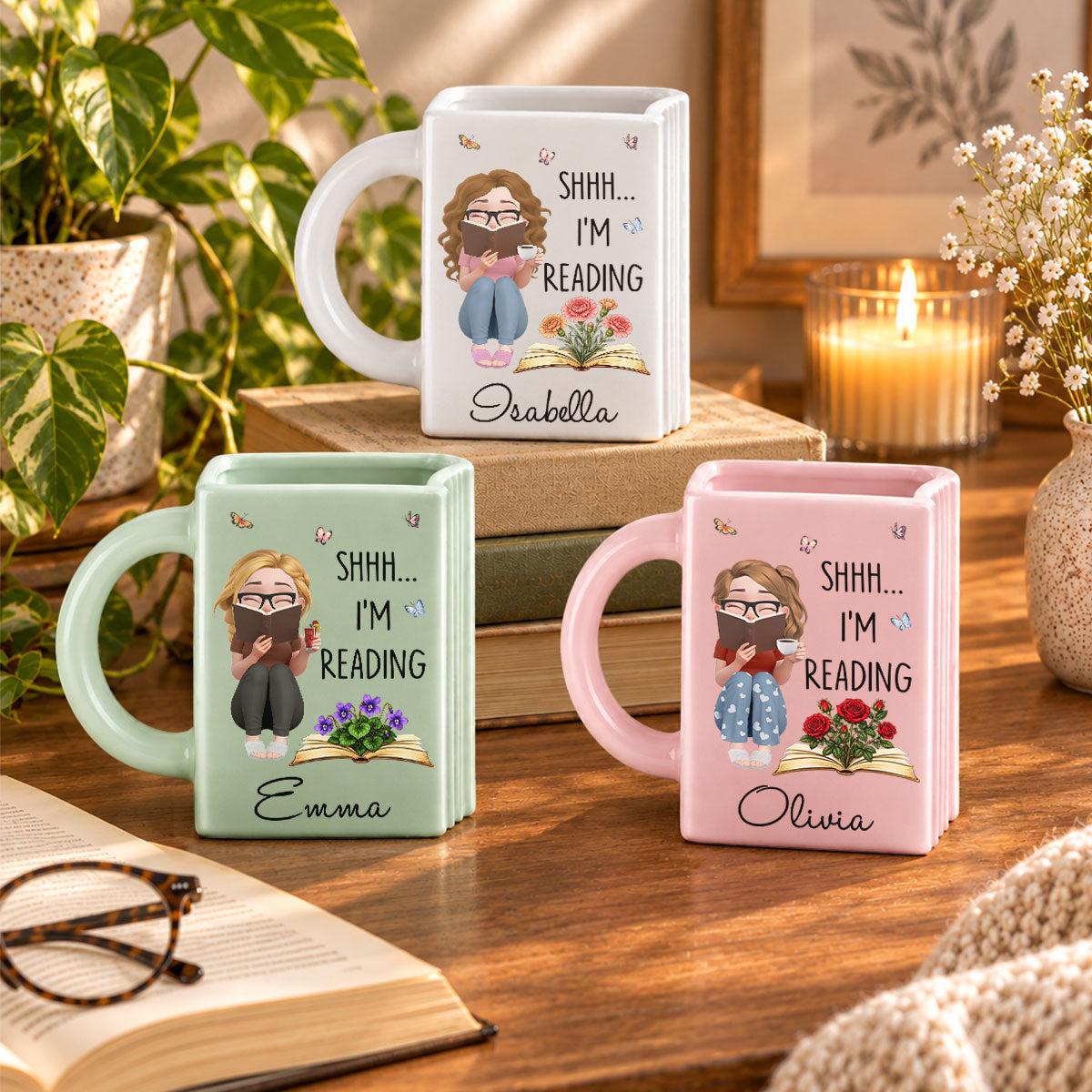 Custom Best Friend, Christmas & Birthday Friendship Keepsake Gift • Do Not - Personalized Book Shaped Mug
