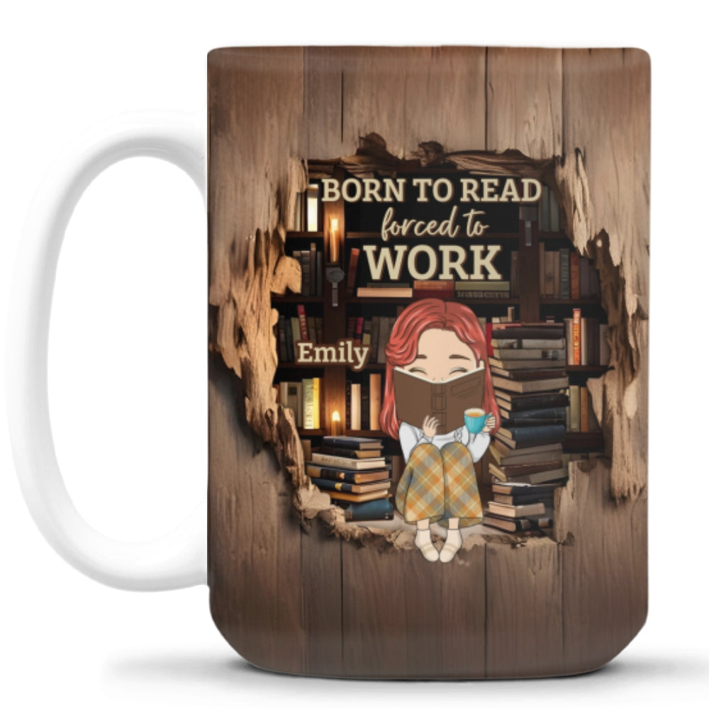 Custom Christmas & Birthday Keepsake Gift • Born To Read - Personalized Coffee Mug