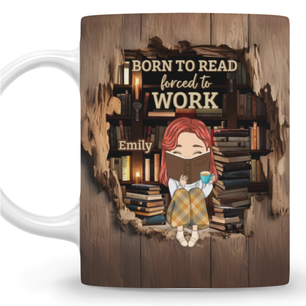 Custom Christmas & Birthday Keepsake Gift • Born To Read - Personalized Coffee Mug