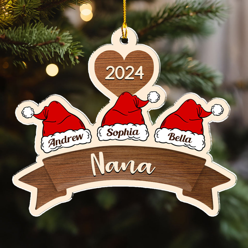 Custom Keepsake Christmas Ornament •  Lovely Grandma - Personalized Acrylic Ornament