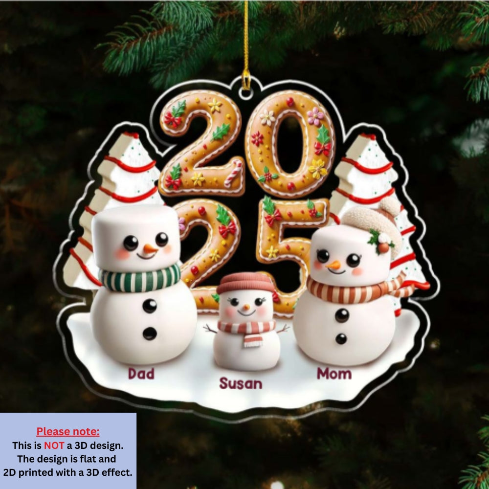 Custom Family Ornament, Christmas Gift for Family Members •  Candyland Family Gathering - Personalized Acrylic Ornament