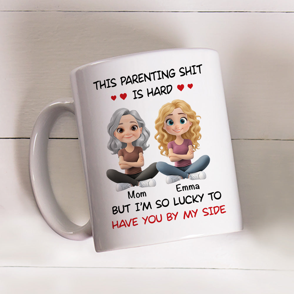 Custom Mother's Day Gift for Mom & Grandma • I Am So Lucky - Personalized Coffee Mug
