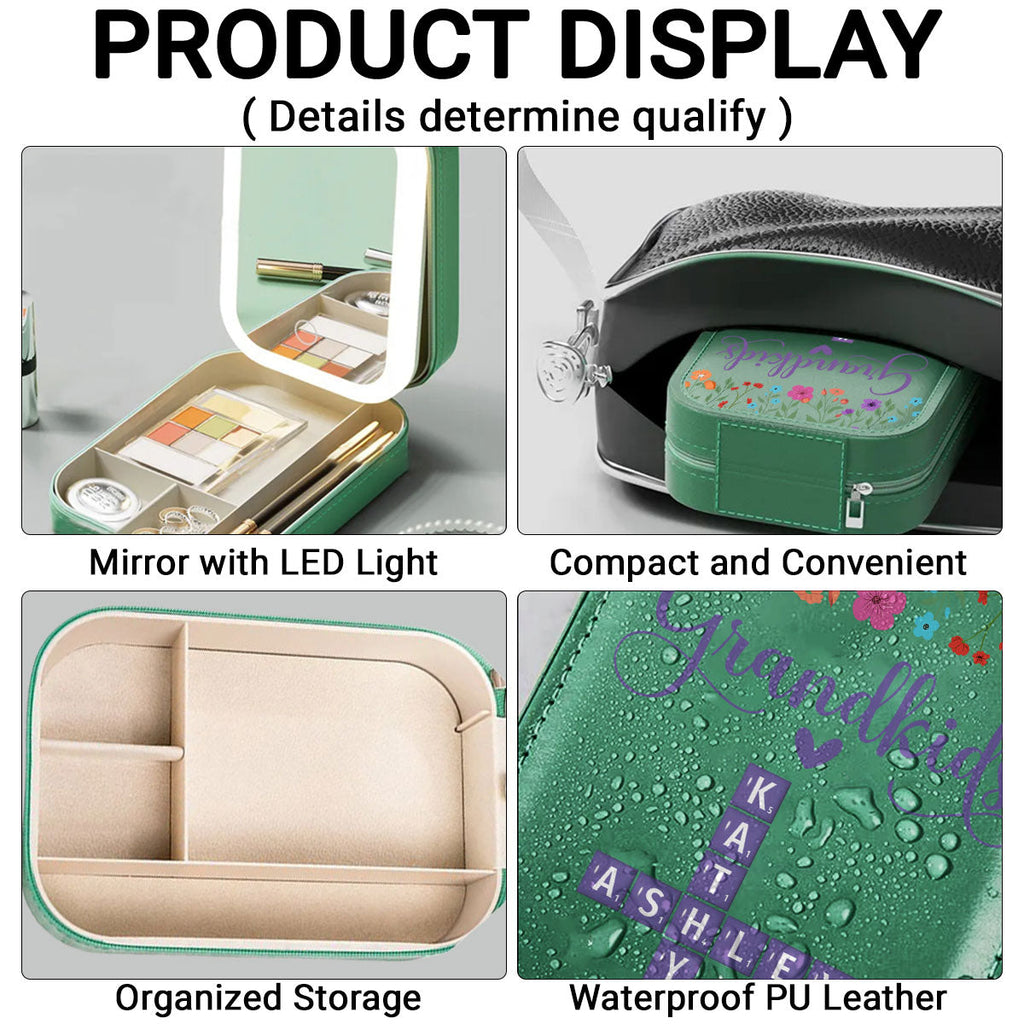 Love Grandkids - Personalized Jewelry Box With LED Mirror