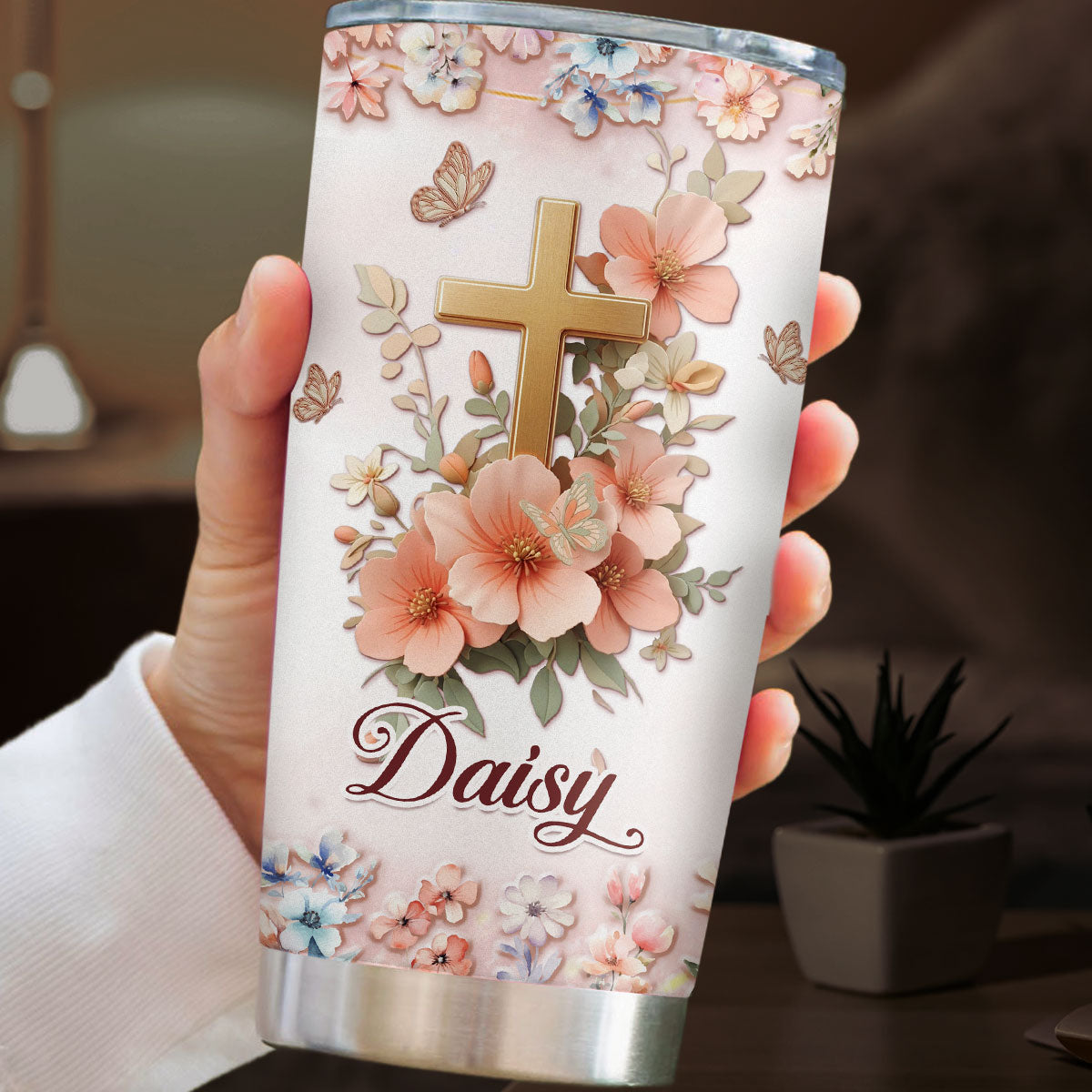 Custom Christmas Birthday Gifts For Best Friend • We Share The Same Father - Personalized 3D Effect Tumbler