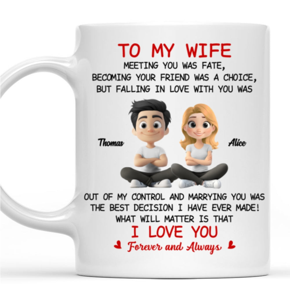 Custom Anniversary Keepsake Gifts For Couple • Falling In Love With You - Personalized Coffee Mug