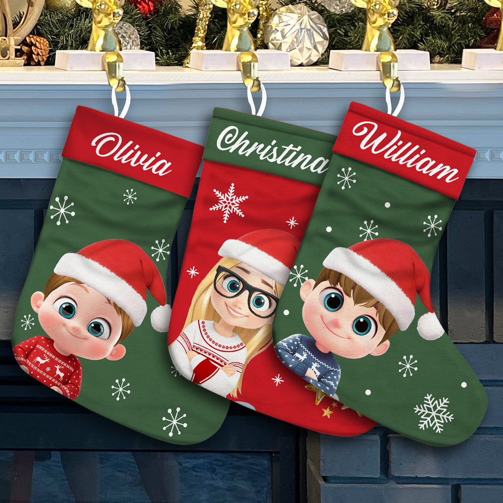 Custom Christmas Gifts for Grandkids, Holiday Decor • My Favorite People Call Me - Personalized Christmas Stocking