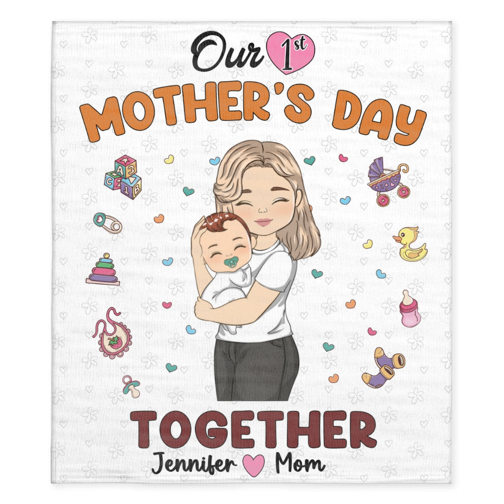 First Mother Day - Personalized Fleece Blanket