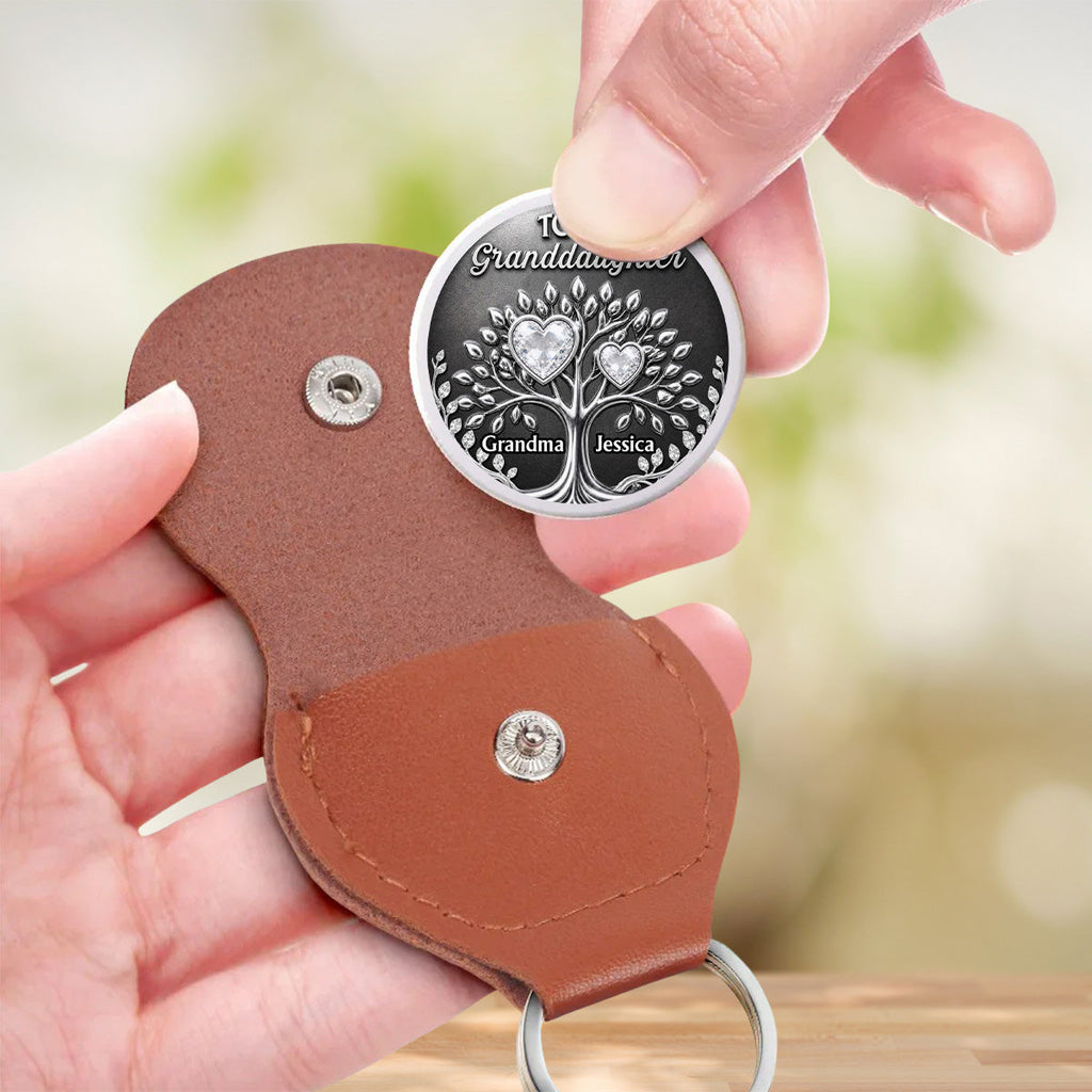Custom Coin Keychain for Son, Father's Day Birthday Gifts • Loving You - Personalized Pocket Hug