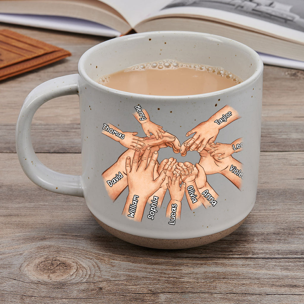 Custom Christmas & Birthday Keepsake Gift • We Will Always Be Connected By Heart - Personalized Pottery Mug