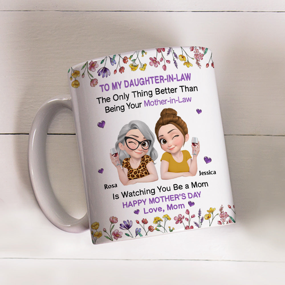 Custom Mother's Day Gift for Daughter • So Lucky To Have You - Personalized Coffee Mug