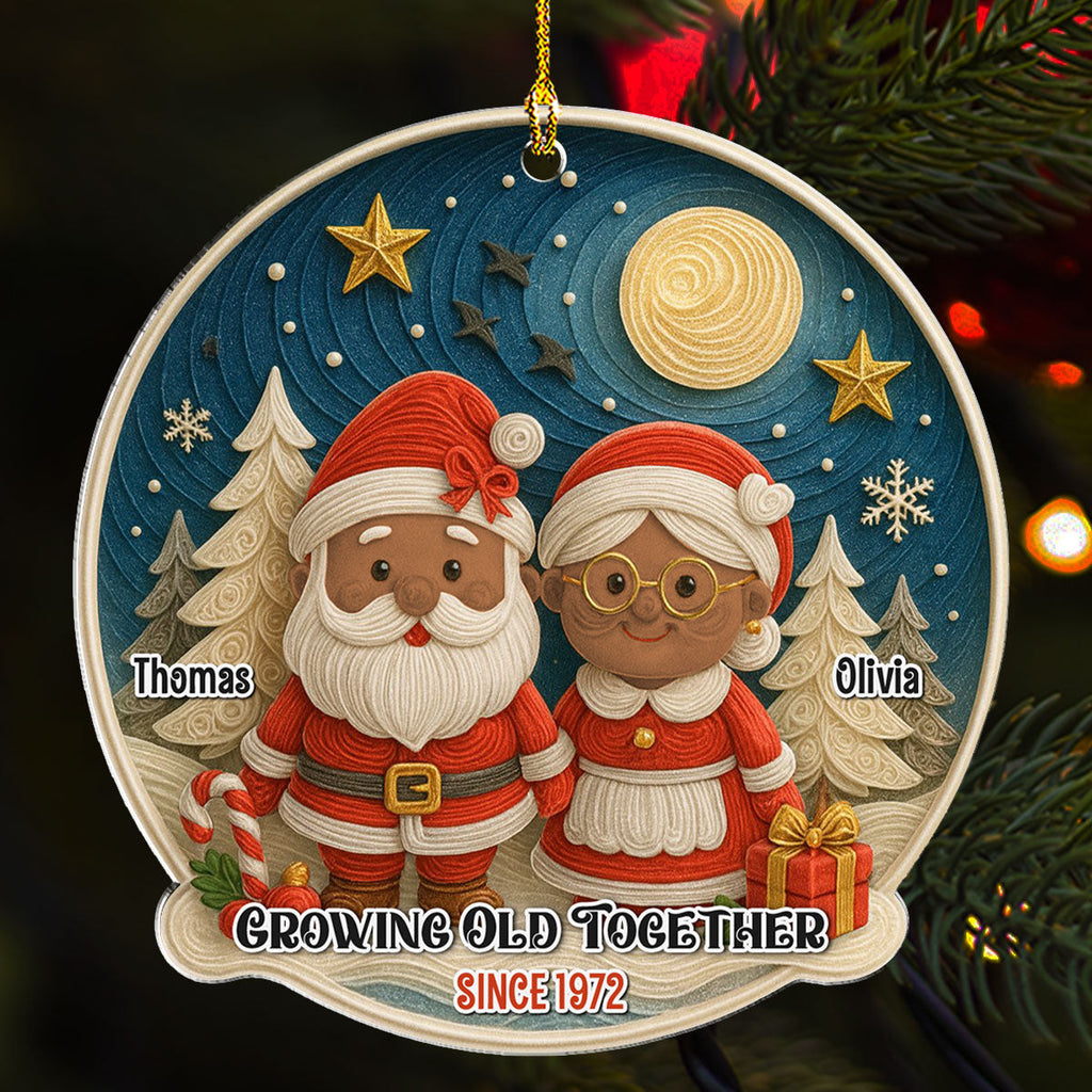 Custom Couple Christmas Ornament, Anniversary Gift •  Winter Wonderland 2025 - Personalized Acrylic Ornament