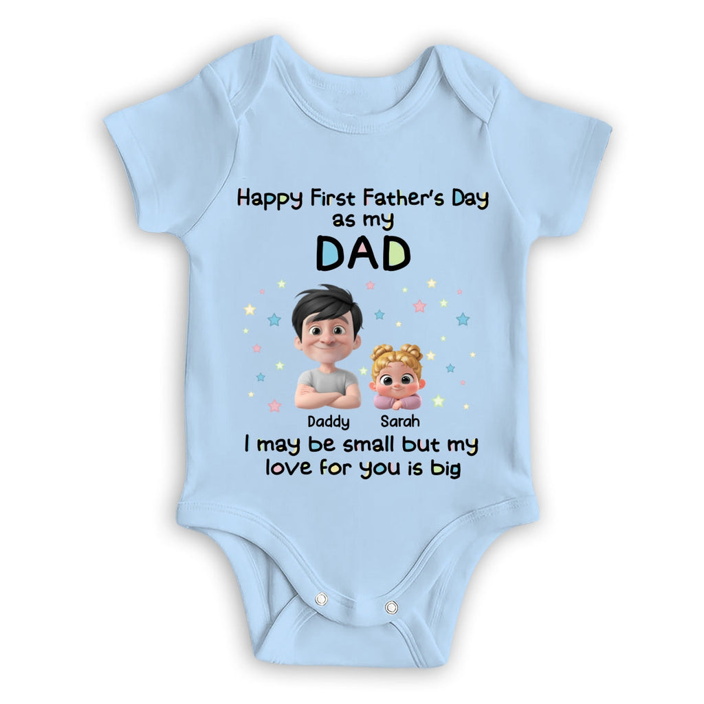 First Father Day With Baby - Personalized Baby Onesie