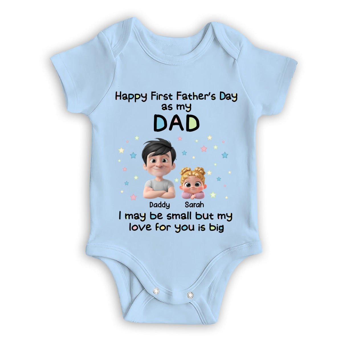 First Father Day With Baby - Personalized Baby Onesie