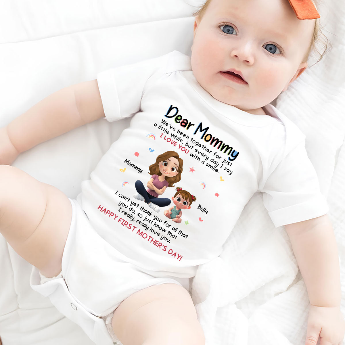 I Love You With A Smile - Personalized Baby Onesie