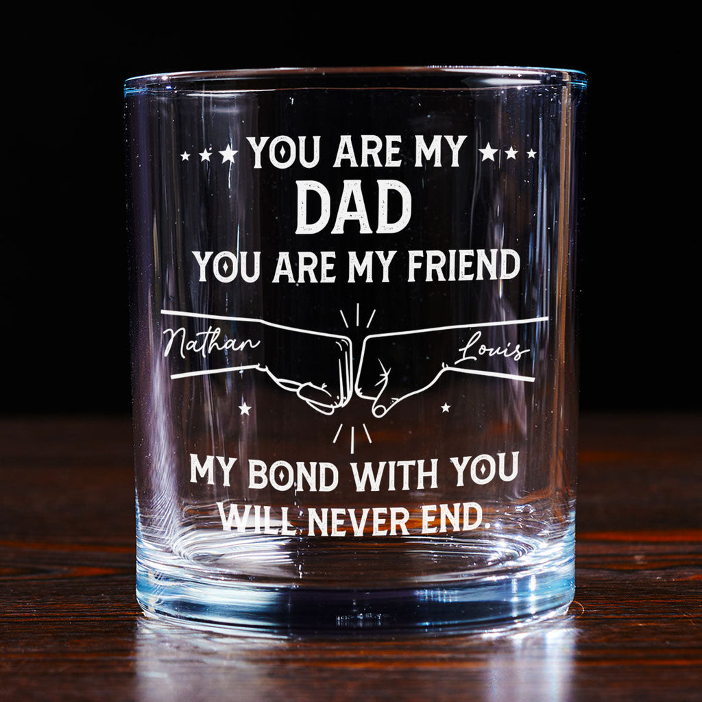 Custom Christmas Birthday Drinkware Gifts for Brother • My Bond With You - Personalized Whiskey Glass