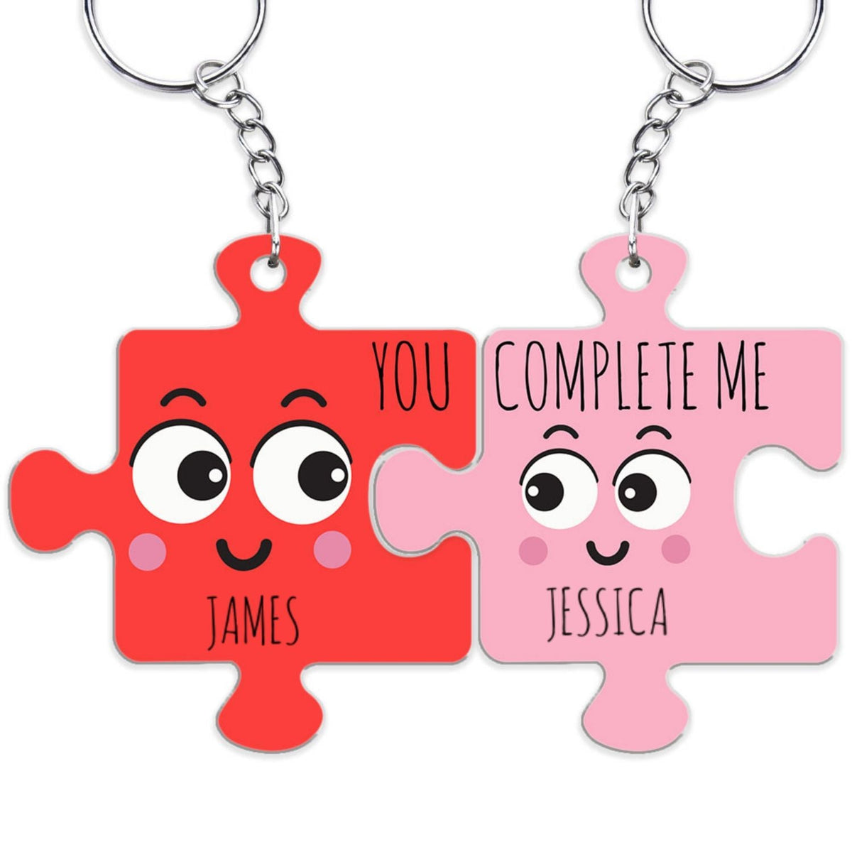 You Complete Me - Personalized Couple Acrylic Keychain