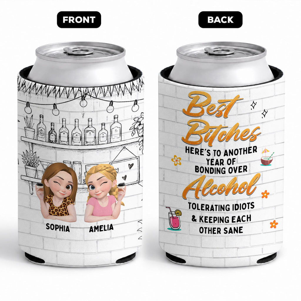 Best Bitches - Personalized Skinny Can Cooler