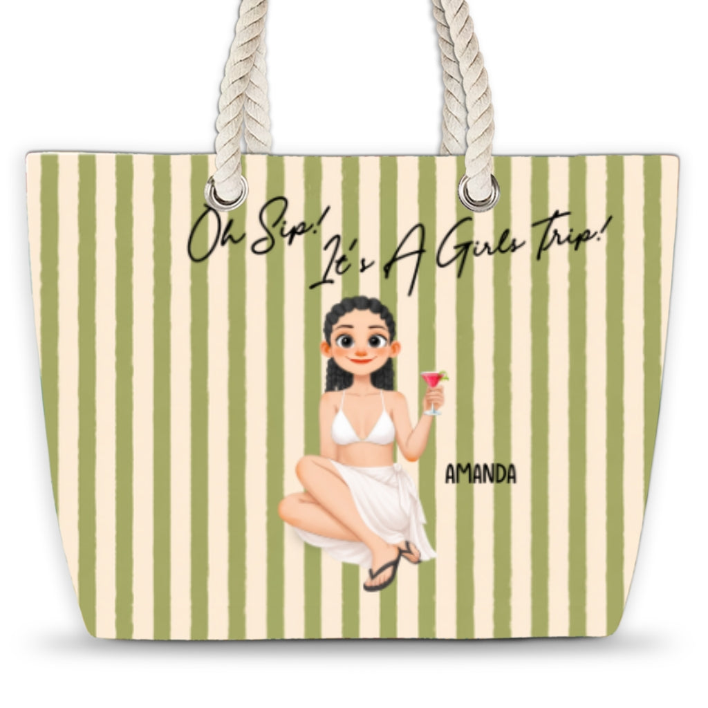 It Is A Girls Trip - Personalized Beach Bag
