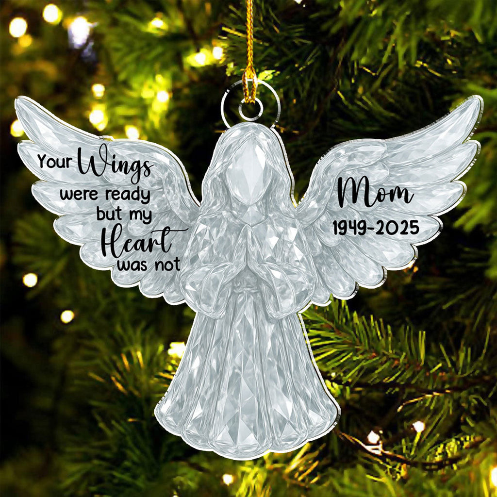 Custom Memorial Christmas Ornament, Sympathy Keepsake •  Love In Heaven - Personalized 3D Effect Acrylic Ornament