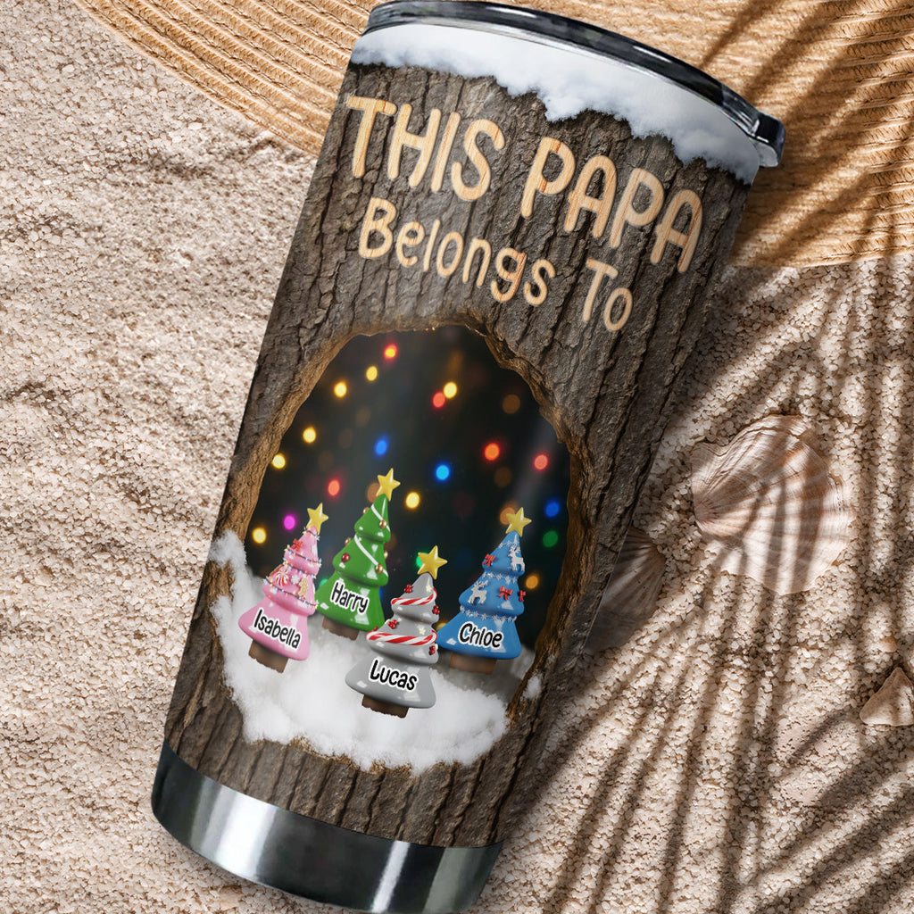 Custom Christmas Birthday Gifts For Dad • Grandpa With Lovely Kids - Personalized Tumbler