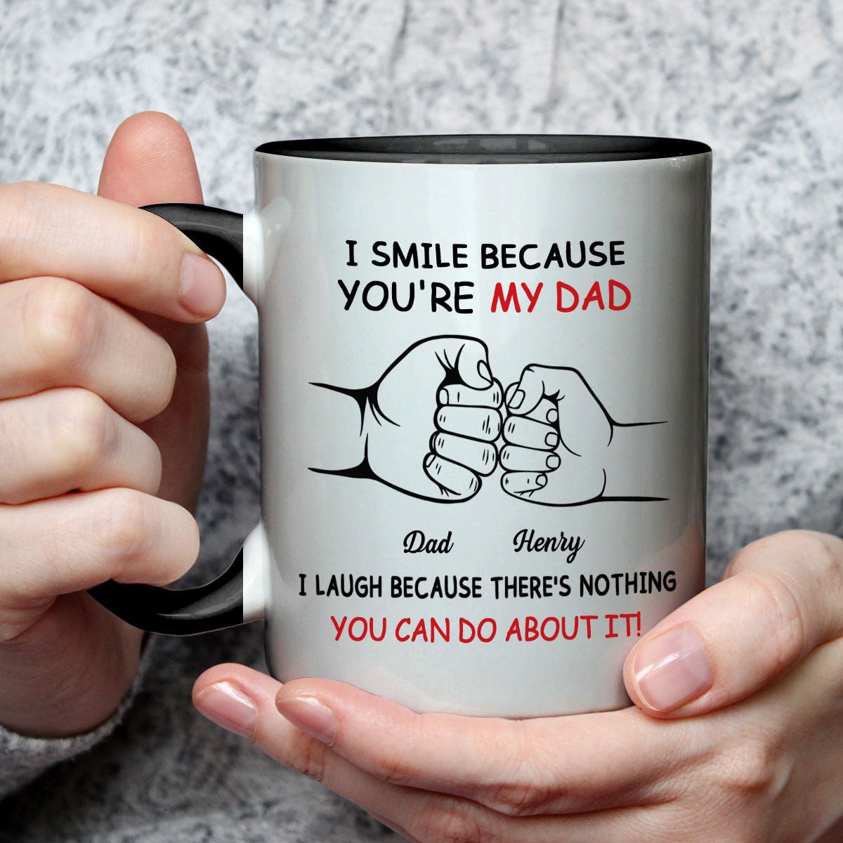 Custom Christmas & Birthday Gift for Daughter • Stuck With Me - Personalized Accent Mug