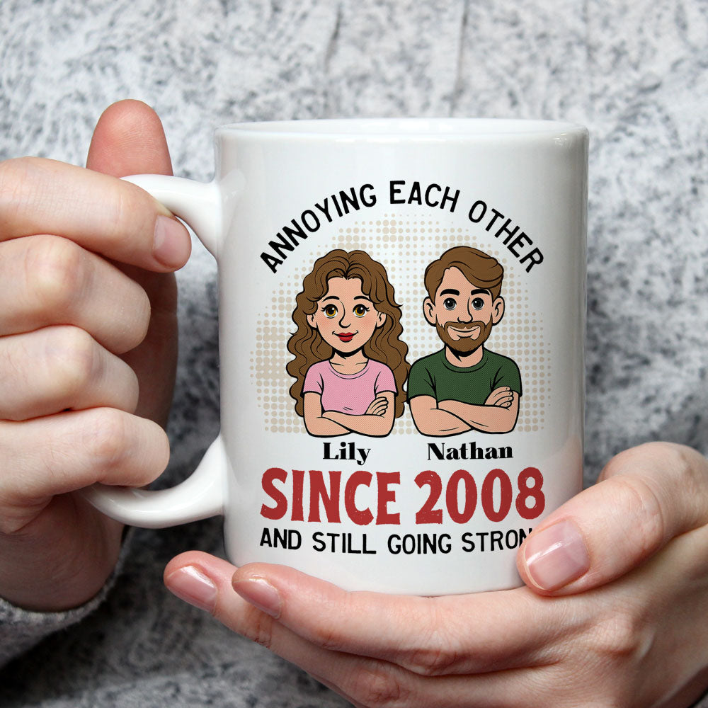 Custom Anniversary Keepsake Gifts For Couple • Together Forever Retro - Personalized Coffee Mug