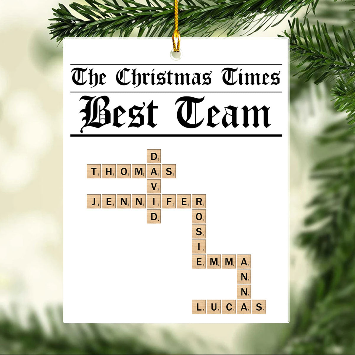 Custom Coworker Christmas Ornament, Team Appreciation Gift •  Team Of The Year - Personalized Acrylic Ornament