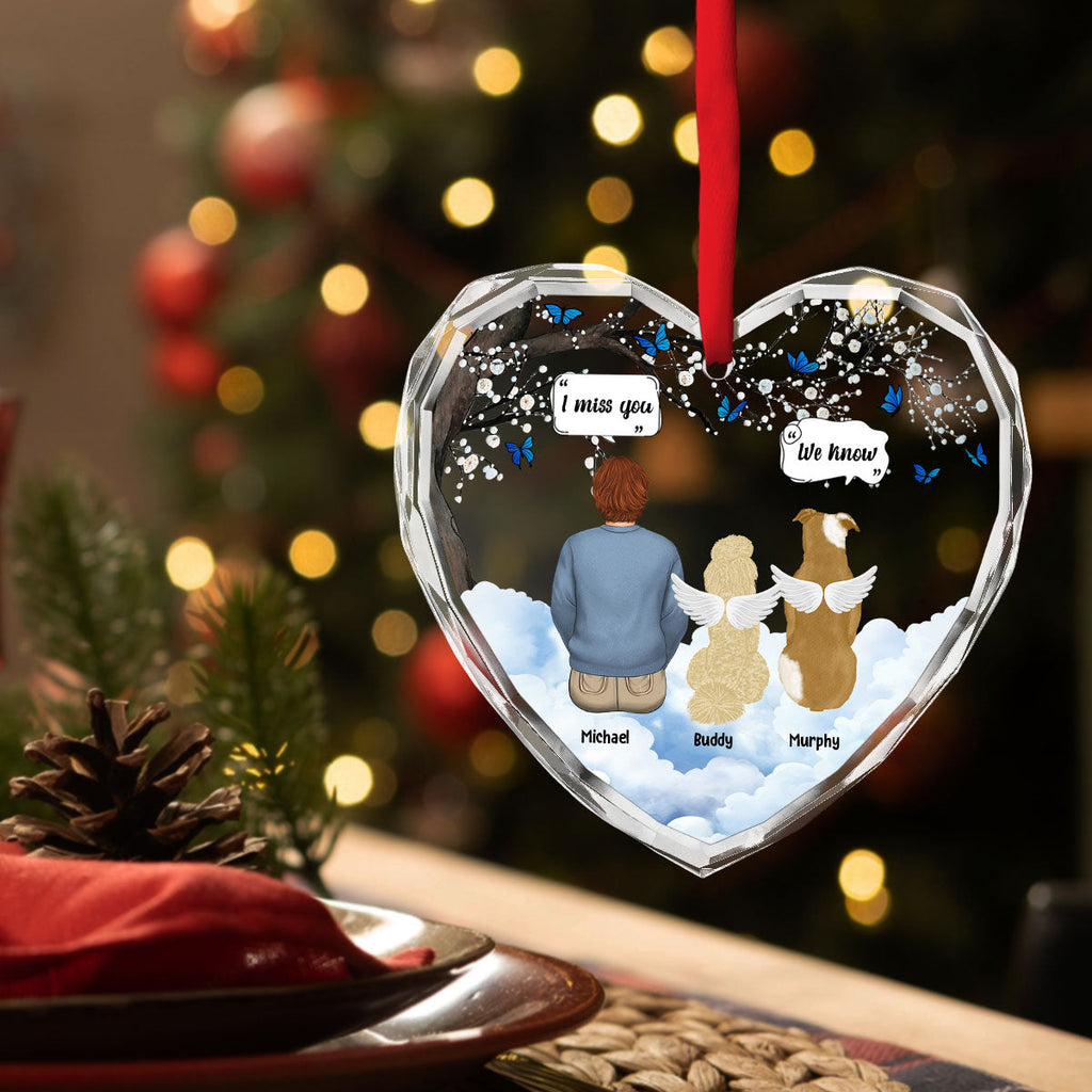 Custom Keepsake Christmas Ornament •  I Know You Miss Me - Personalized Glass Ornament