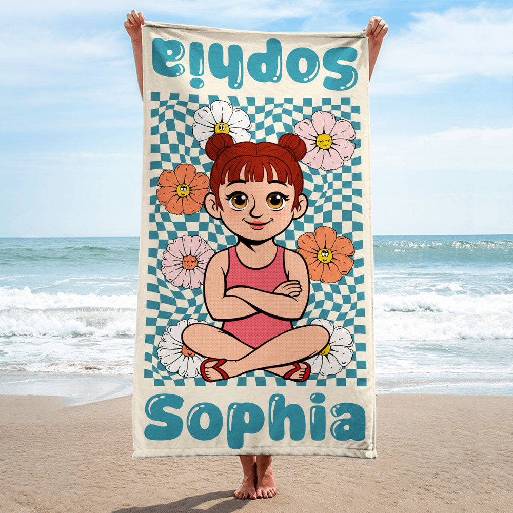 Tiny Toes Sandy Shores - Personalized Beach Towel