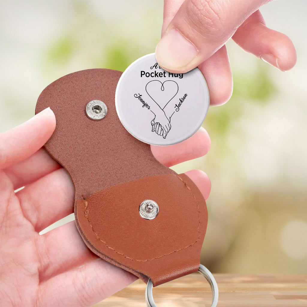Custom Coin Keychain for Husband, Couple Anniversary Valentine's Day Gifts • Turn Back The Clock - Personalized Pocket Hug