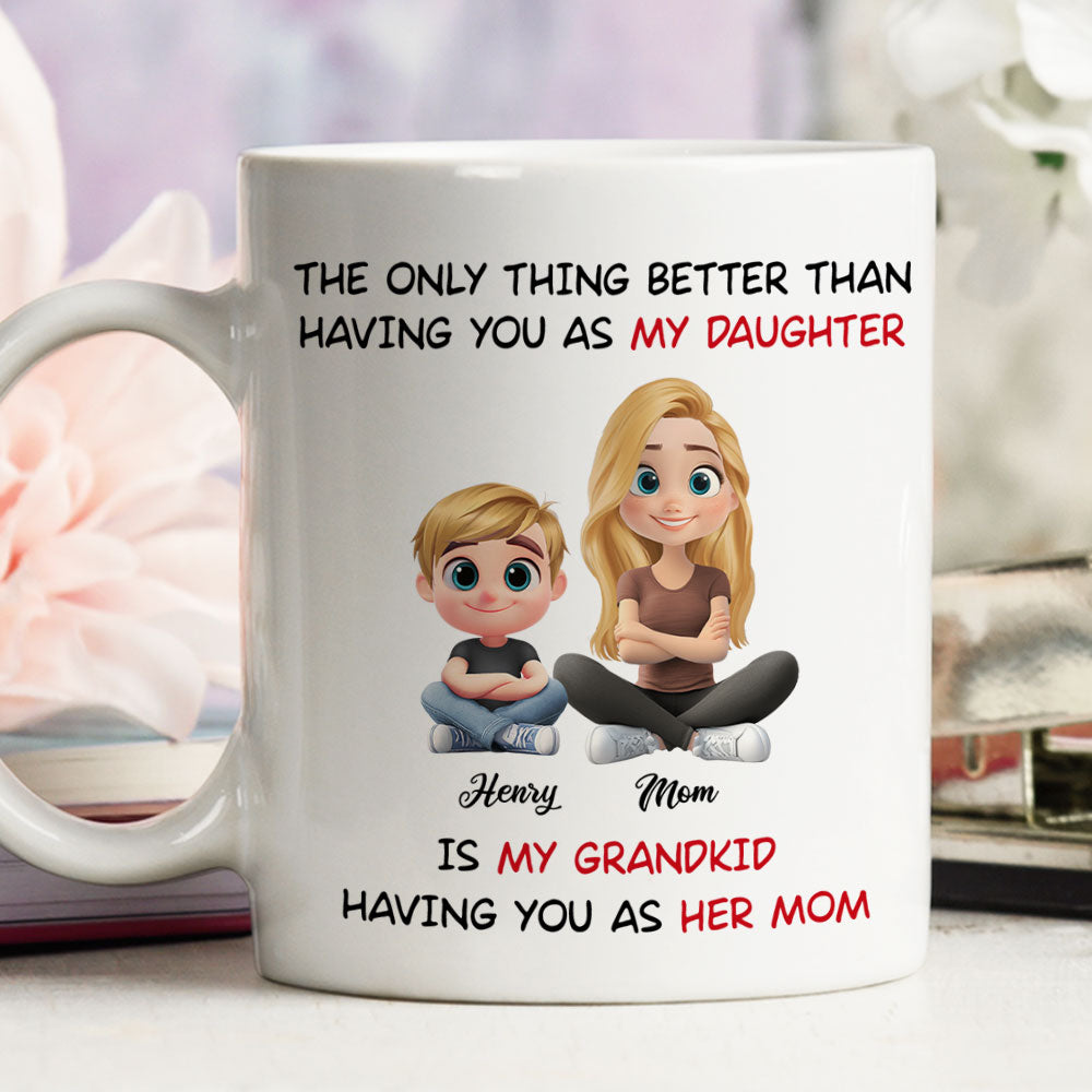 Custom Mother's Day Gift for Daughter • Having You As My Daughter - Personalized Coffee Mug