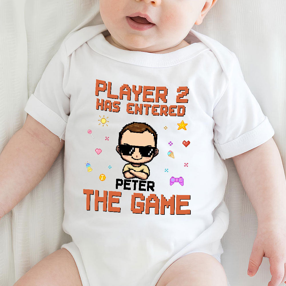 Custom First Father's Day, Christmas Gift for New Dad • Leveled Up - Personalized T-shirt And Onesie