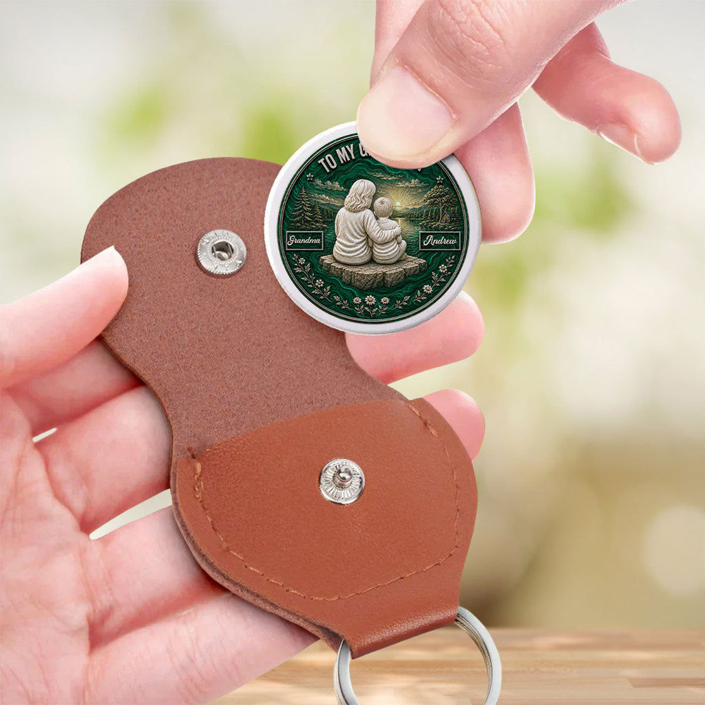 Custom Coin Keychain for Son, Father's Day Birthday Gifts • Pride And Joy Forever - Personalized Pocket Hug