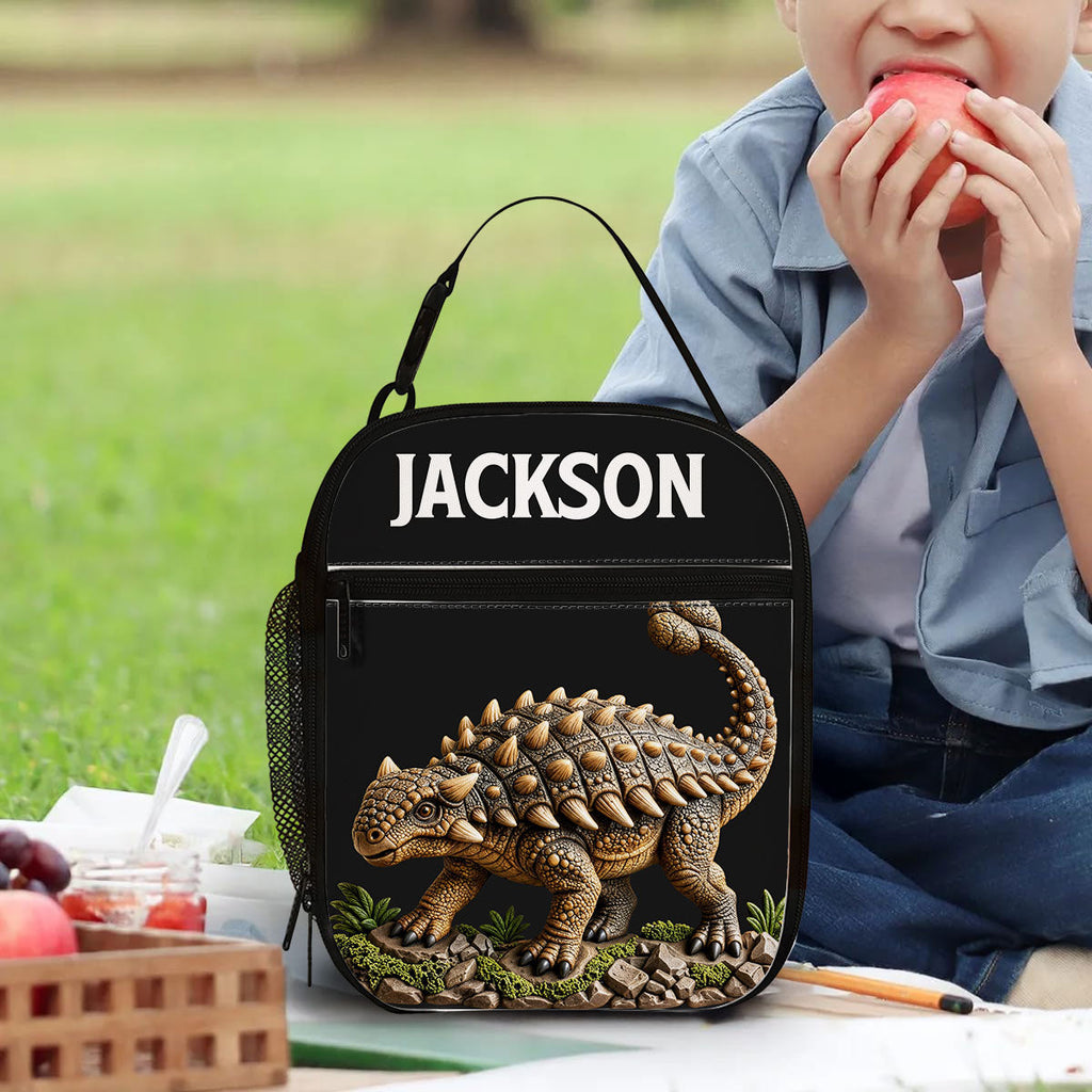 3D Dinosaur Adventure - Personalized Insulated Lunch Bag